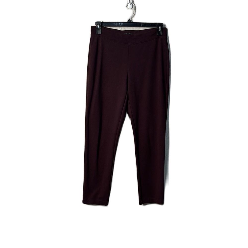 Eileen Fisher Plum Purple Burgundy Pull On Pants Size M